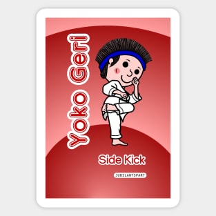 Karate Yoko Geri Sticker